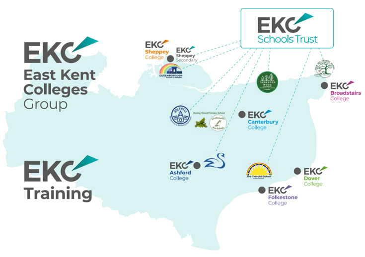 EKC Schools Trust map